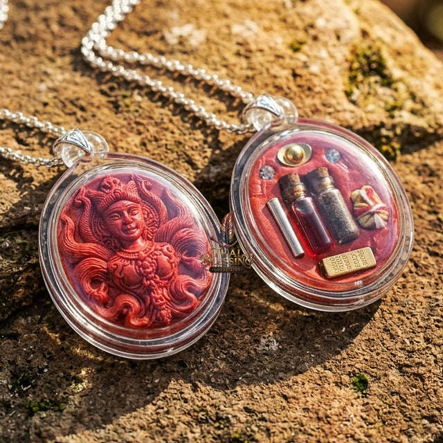 Authentic Thai Sacred Amulet "Nine-Tailed Fox Queen Spirit - Ultimate Seduction Edition 2025" (Red Sacred Charm Powder) by Hermit Reusi Det, Pachaa Rattanakosin Thai Blessing Co By RURUECHA