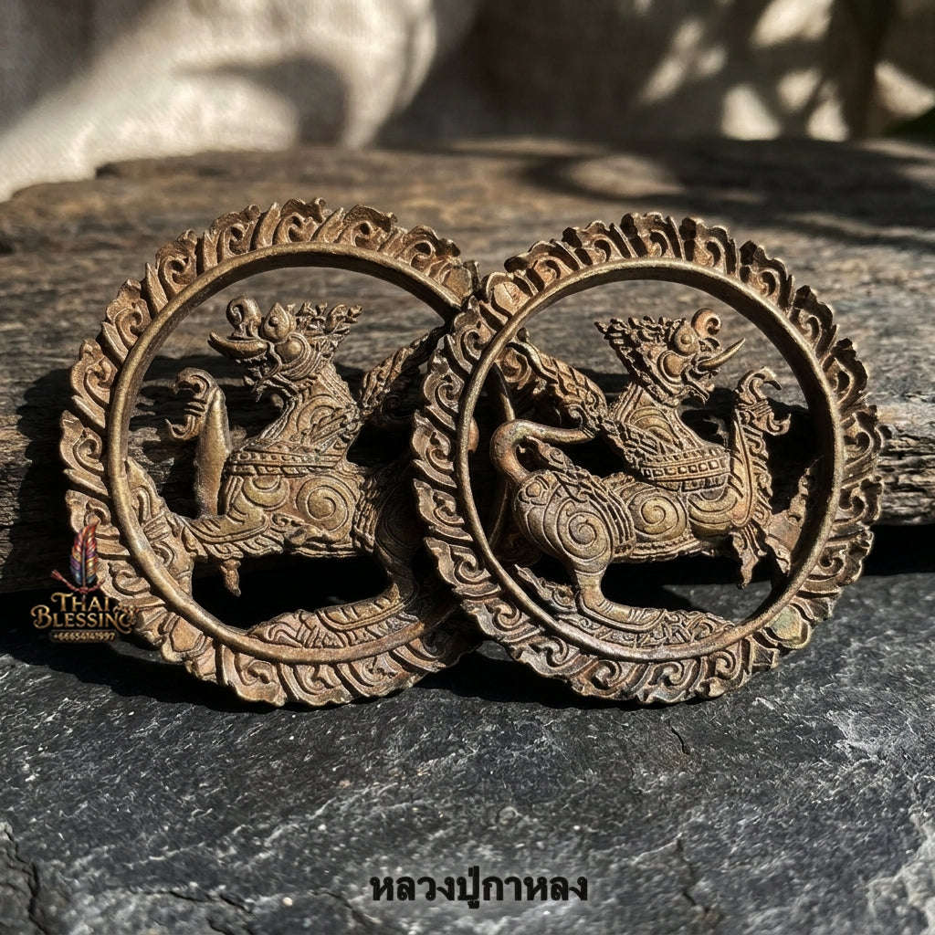 Authentic Thai Sacred Duang Tra Kotchasi Pichai Songkram (Elephant-Lion Hybrid War Emblem Medallion) for Supreme Authority, Victory in Business Battles & Black Magic Protection Thai Blessing Co By RURUECHA