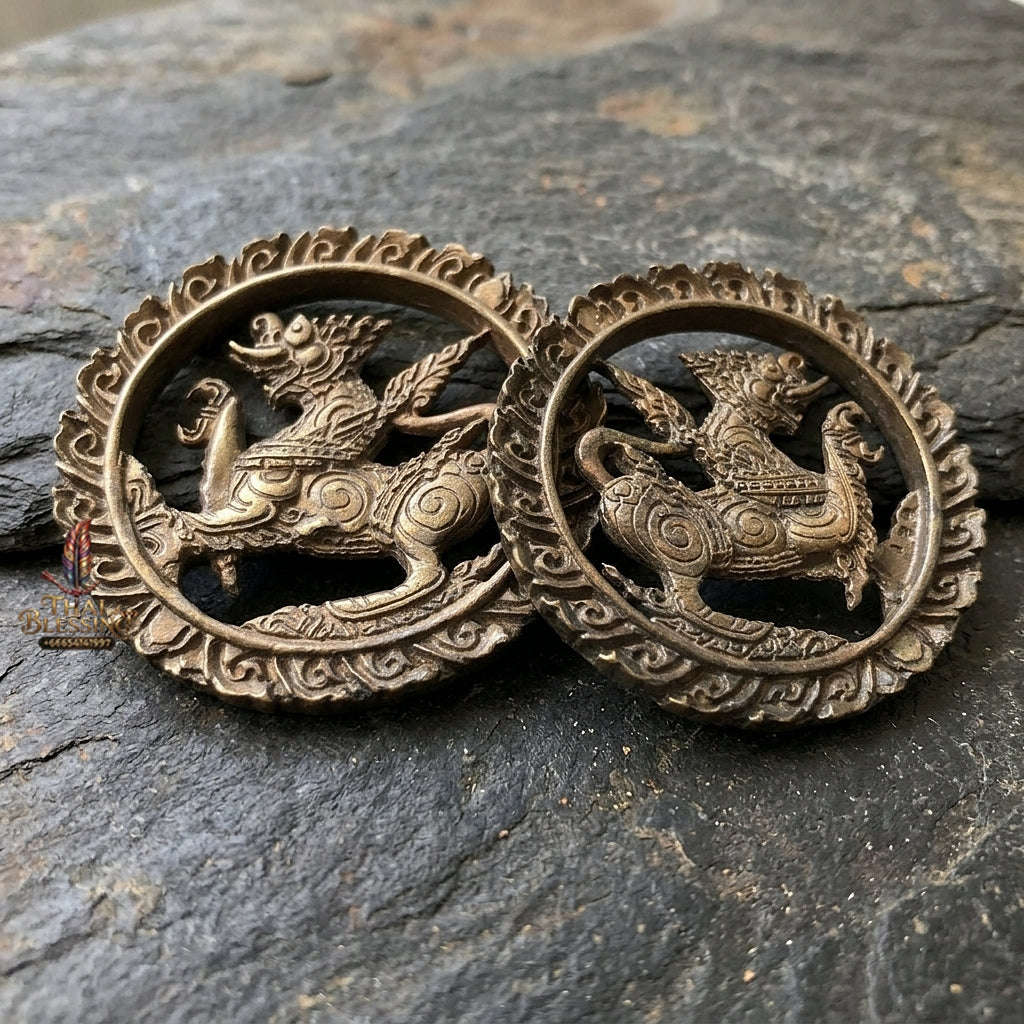 Authentic Thai Sacred Duang Tra Kotchasi Pichai Songkram (Elephant-Lion Hybrid War Emblem Medallion) for Supreme Authority, Victory in Business Battles & Black Magic Protection Thai Blessing Co By RURUECHA