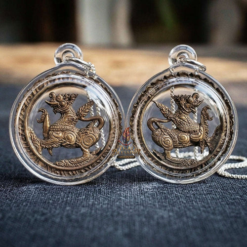 Authentic Thai Sacred Duang Tra Kotchasi Pichai Songkram (Elephant-Lion Hybrid War Emblem Medallion) for Supreme Authority, Victory in Business Battles & Black Magic Protection Thai Blessing Co By RURUECHA