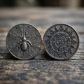 Authentic Thai Sacred Maeng Mum Maha Lap Maha Setthi (Divine Wealth Spider Coin) - Blackened Metal for Ultimate Money Trapping, Gambling Luck, Business Prosperity & Protection Thai Blessing Co By RURUECHA