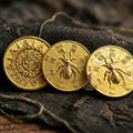 Authentic Thai Sacred Maeng Mum Maha Lap Maha Setthi (Divine Wealth Spider Coin) - Gold Plated for Ultimate Money Trapping, Gambling Luck, Business Prosperity & Protection