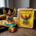 Authentic Thai Sacred Maha Phaya Krut (Garuda Power Statue) - Gold Plated with Multicolor Enamel Edition (Yot Ariya Sap Model) for Ultimate Power, Prestige & Wealth Attraction