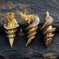 Authentic Thai Sacred Naga Fang Amulet "Udom Mongkhon Edition 2022" (Deva Brass 2K Gold Plated) by Phra Khru Wat Pa Luang, Wat Udom Maha Wan Thai Blessing Co By RURUECHA