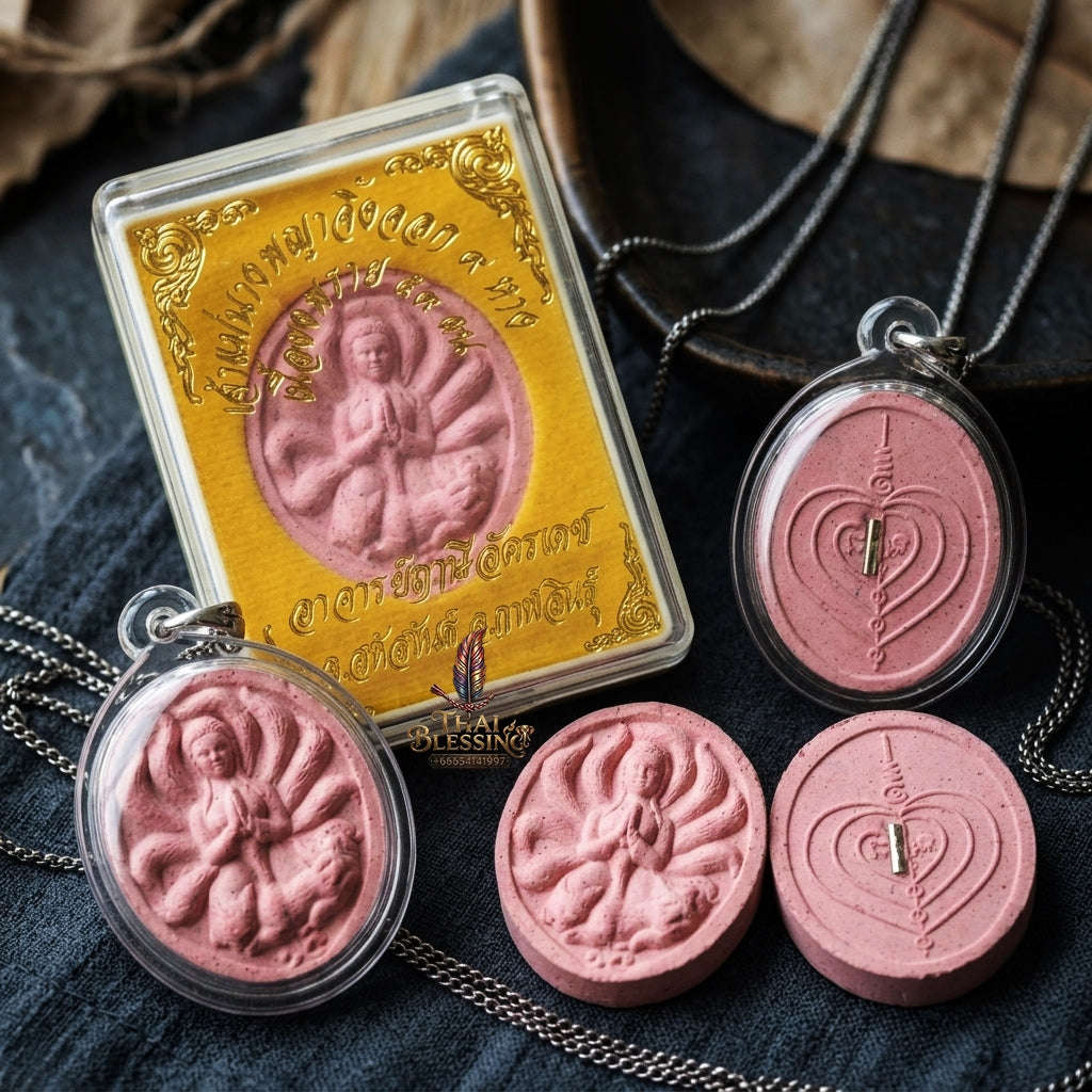 Authentic Thai Sacred Nang Chingchok Nine-Tailed Fox Spirit Amulet for Extreme Love Attraction, Hypnotic Charisma & Business Luck Thai Blessing Co By RURUECHA