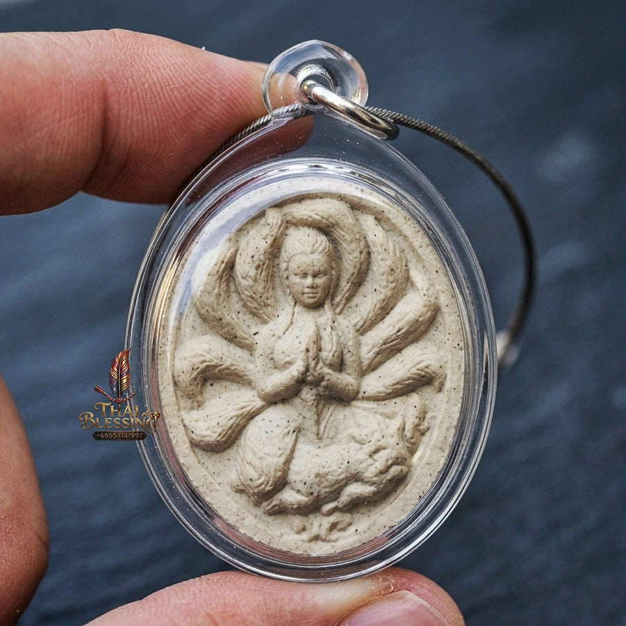 Authentic Thai Sacred Nang Chingchok Nine-Tailed Fox Spirit Amulet for Extreme Love Attraction, Hypnotic Charisma & Business Luck Thai Blessing Co By RURUECHA