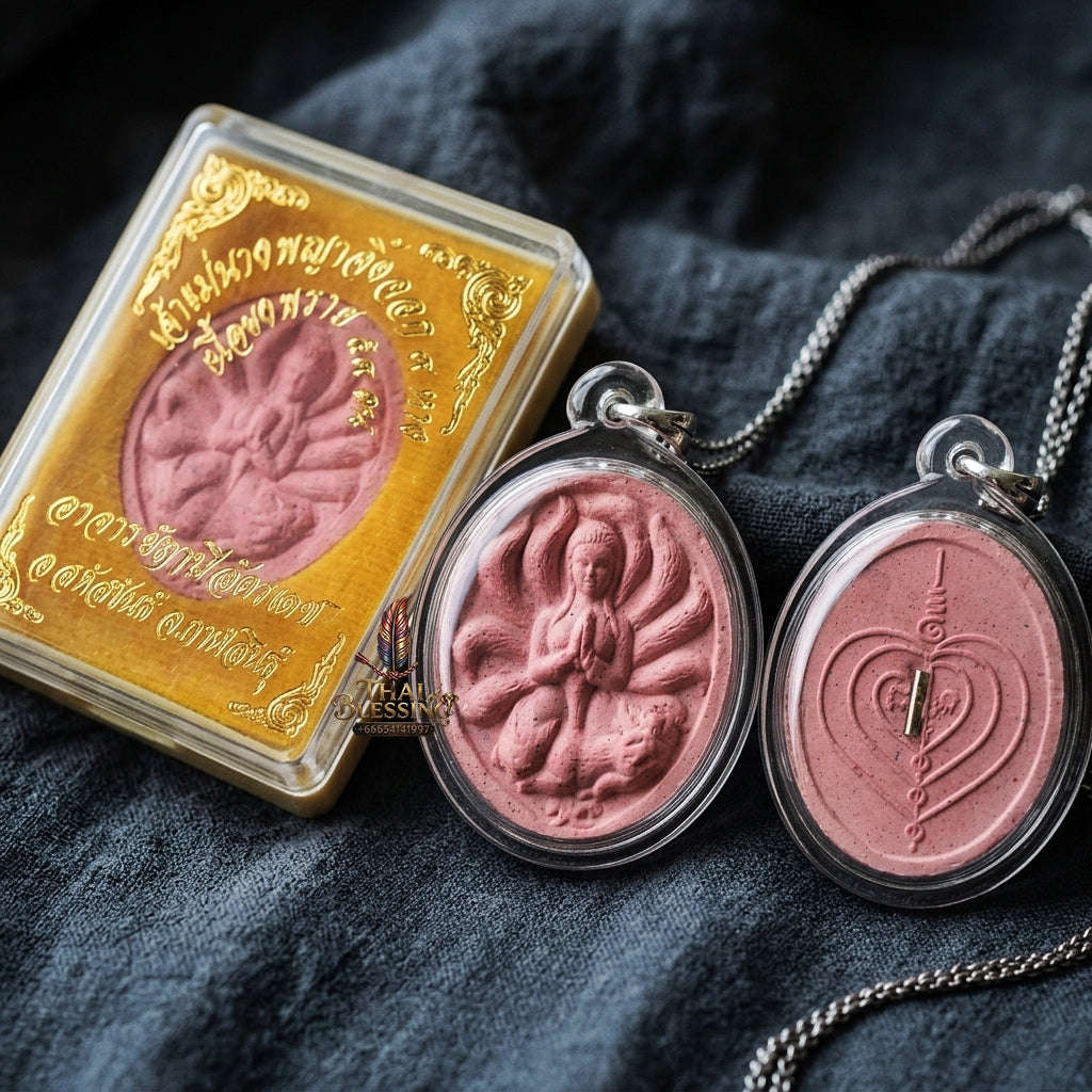 Authentic Thai Sacred Nang Chingchok Nine-Tailed Fox Spirit Amulet for Extreme Love Attraction, Hypnotic Charisma & Business Luck Thai Blessing Co By RURUECHA