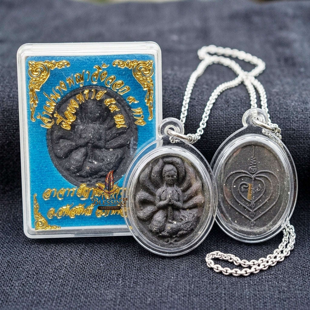 Authentic Thai Sacred Nang Chingchok Nine-Tailed Fox Spirit Amulet - for Extreme Love Attraction, Hypnotic Charisma & Business Luck Thai Blessing Co By RURUECHA