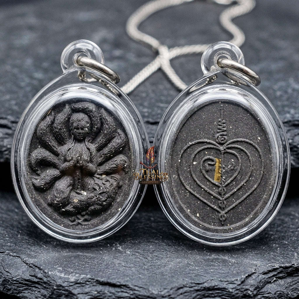 Authentic Thai Sacred Nang Chingchok Nine-Tailed Fox Spirit Amulet - for Extreme Love Attraction, Hypnotic Charisma & Business Luck Thai Blessing Co By RURUECHA