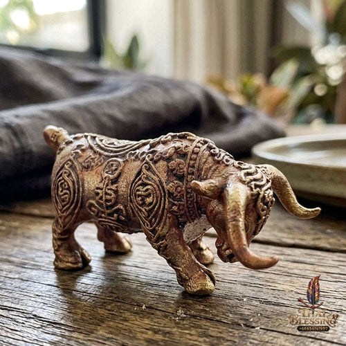 Authentic Thai Sacred Nonthi Maha Suphachok (Wua Thanu Sacred Divine Bull) - Ancient Cast Bronze for Supreme Luck, Fame, Protection & Wealth Attraction Thai Blessing Co By RURUECHA