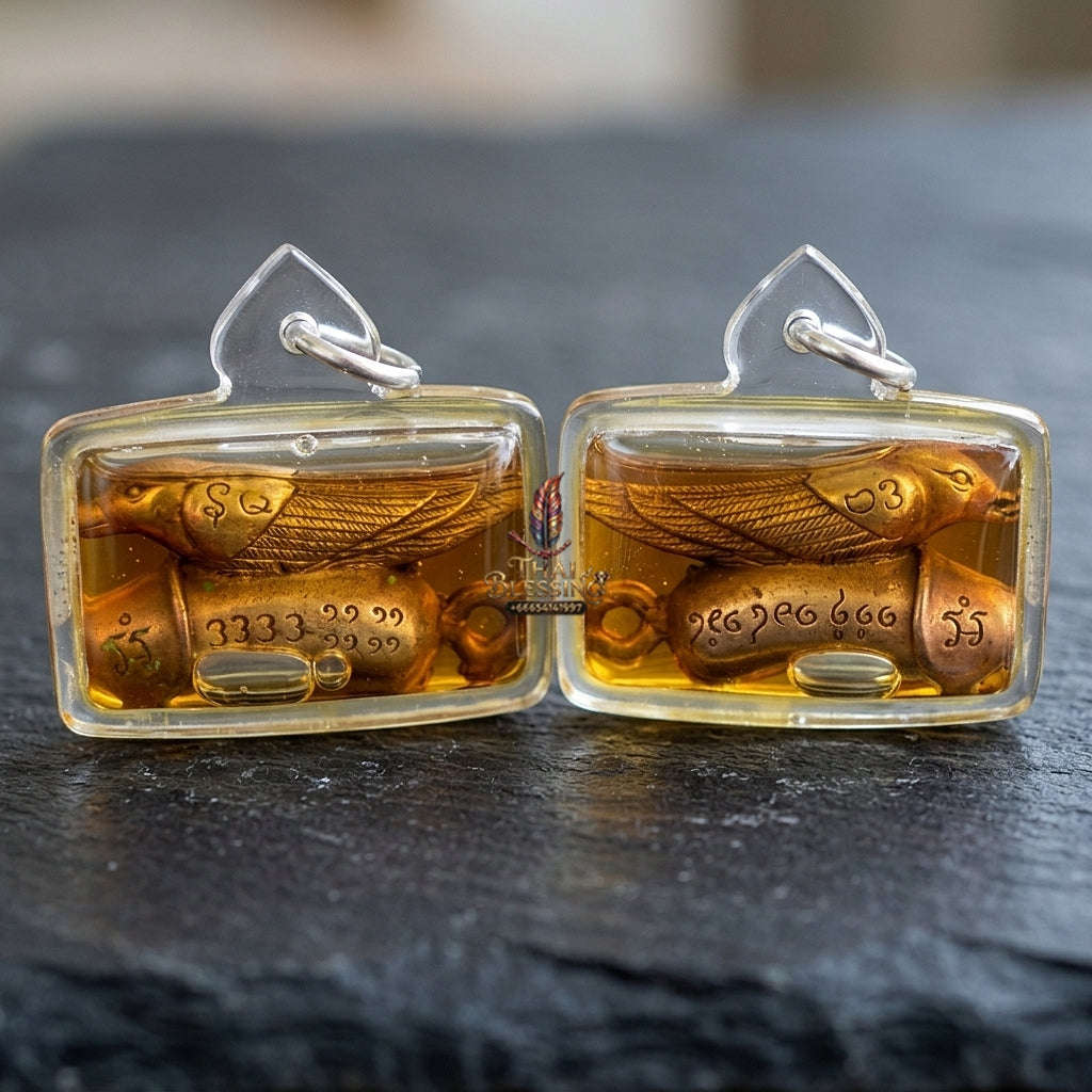 Authentic Thai Sacred Palad Khik Sarika (Sweet-Talking Birds & Palad Khik Charm Amulet) for Irresistible Metta Maha Saneh, Persuasive Negotiation, Business Sales & Wealth Luck Thai Blessing Co By RURUECHA