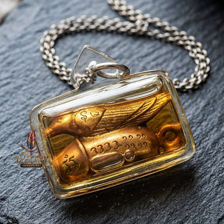Authentic Thai Sacred Palad Khik Sarika (Sweet-Talking Birds & Palad Khik Charm Amulet) for Irresistible Metta Maha Saneh, Persuasive Negotiation, Business Sales & Wealth Luck Thai Blessing Co By RURUECHA