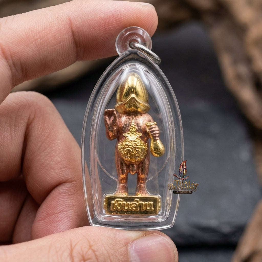 Authentic Thai Sacred Phet Phaya Thon Amulet (Kwak Ngern Lan Edition) for Extreme Metta Charm, Wealth Attraction, Business Investment & Gambling Luck Thai Blessing Co By RURUECHA