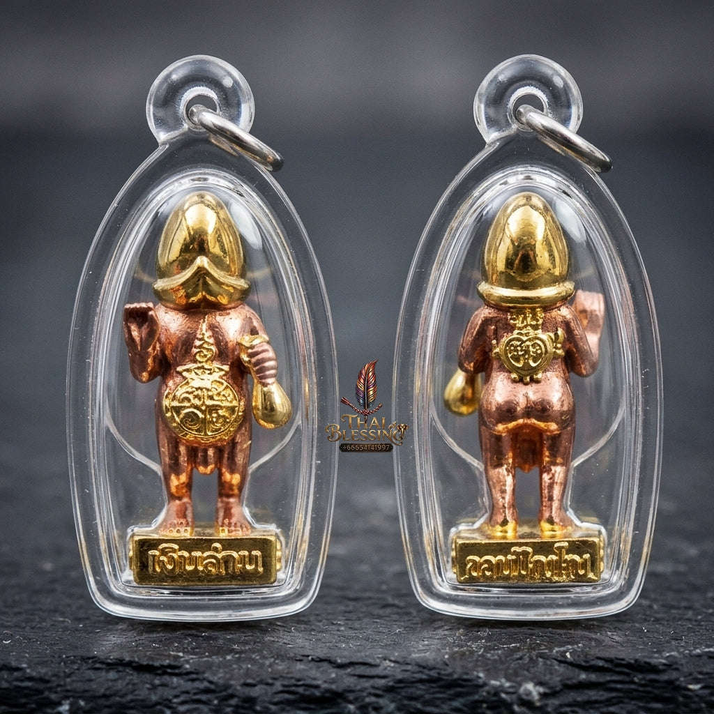Authentic Thai Sacred Phet Phaya Thon Amulet (Kwak Ngern Lan Edition) for Extreme Metta Charm, Wealth Attraction, Business Investment & Gambling Luck Thai Blessing Co By RURUECHA