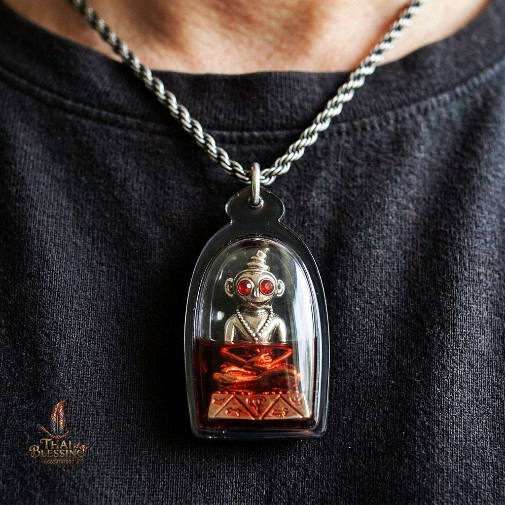 Authentic Thai Sacred Phraya Ngang Chao Saneh Phitsawat Amulet - for Supreme Saneh Charm, Wealth Fortune & Invulnerability Protection Thai Blessing Co By RURUECHA