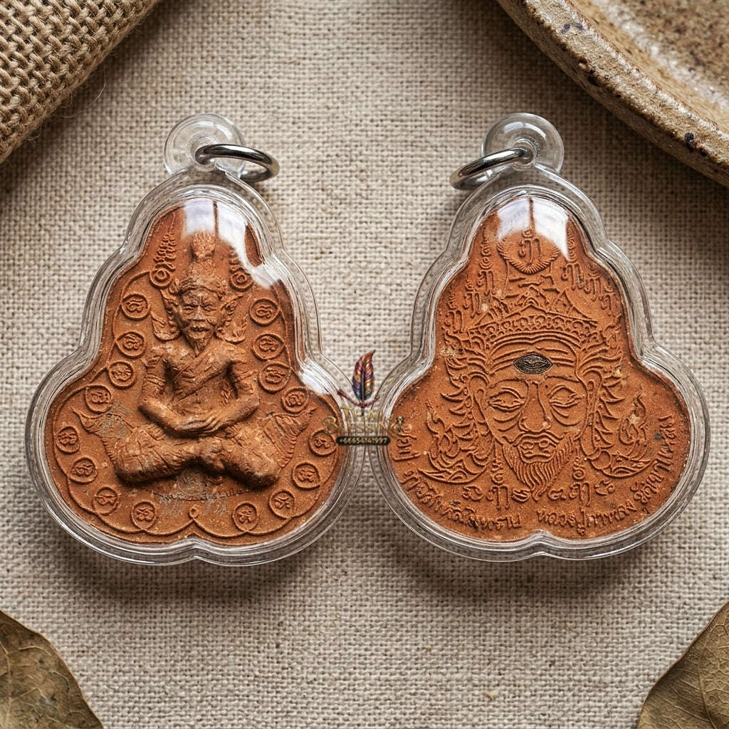 Authentic Thai Sacred Pu Rusi Daeng (Red Hermit Guru & Phra Pirab Deity) for Ultimate Authority, Black Magic Shield, Metta Charisma & Universal Prosperity