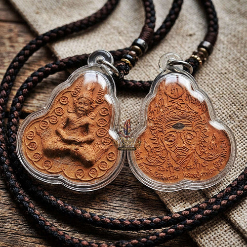Authentic Thai Sacred Pu Rusi Daeng (Red Hermit Guru & Phra Pirab Deity) for Ultimate Authority, Black Magic Shield, Metta Charisma & Universal Prosperity Thai Blessing Co By RURUECHA
