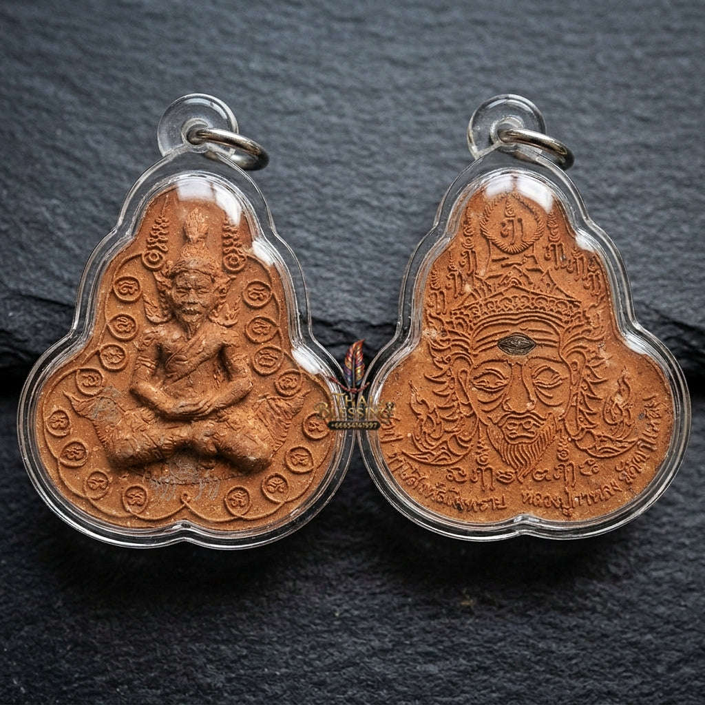 Authentic Thai Sacred Pu Rusi Daeng (Red Hermit Guru & Phra Pirab Deity) for Ultimate Authority, Black Magic Shield, Metta Charisma & Universal Prosperity