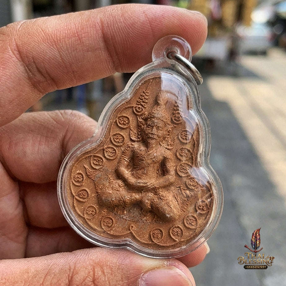 Authentic Thai Sacred Pu Rusi Daeng (Red Hermit Guru & Phra Pirab Deity) for Ultimate Authority, Black Magic Shield, Metta Charisma & Universal Prosperity