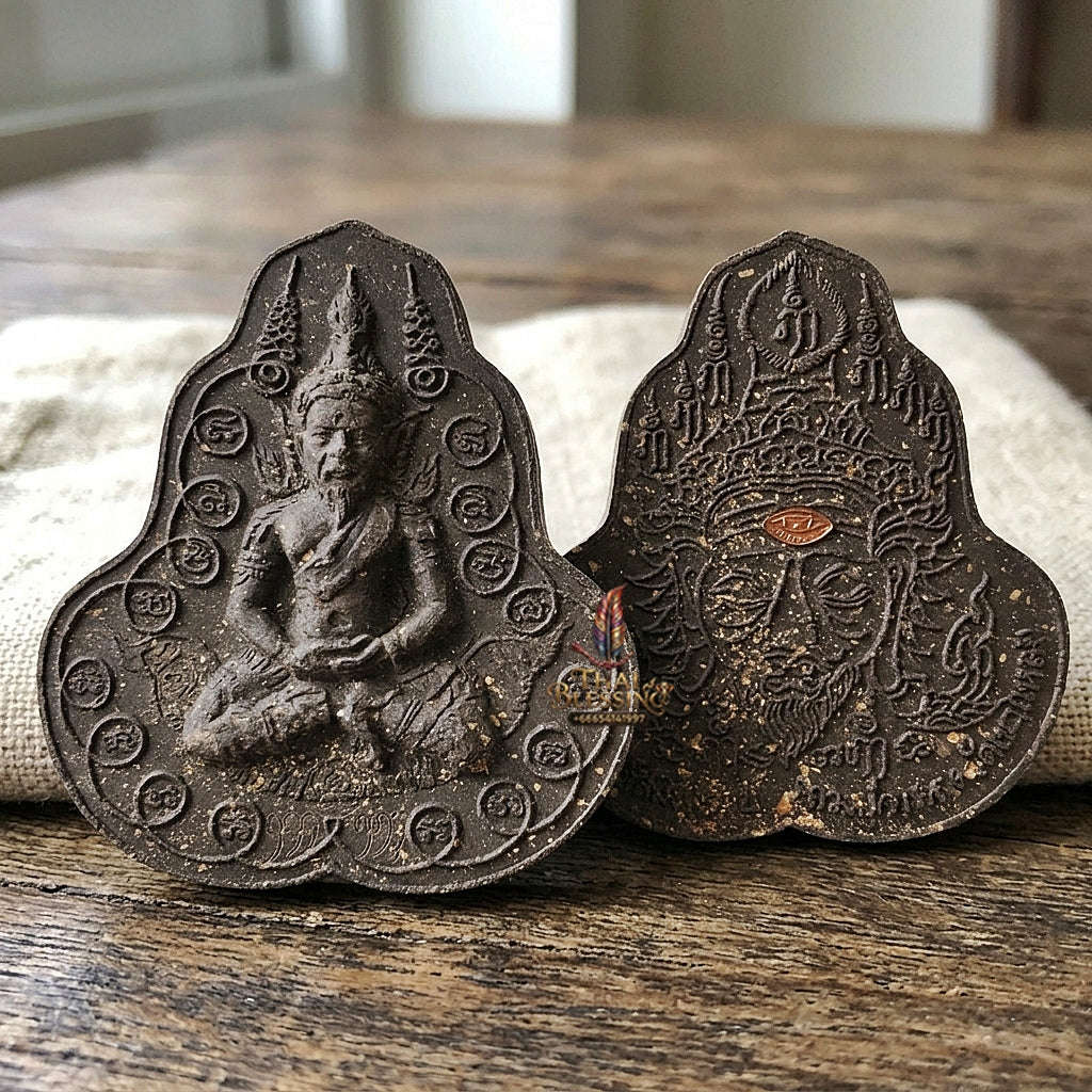 Authentic Thai Sacred Pu Suea (Black Hermit Guru & Phra Pirab Deity) for Ultimate Authority, Black Magic Shield, Metta Charisma & Universal Prosperity Thai Blessing Co By RURUECHA