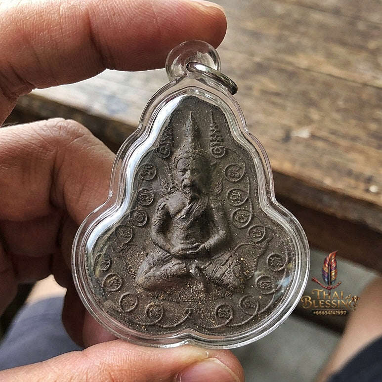 Authentic Thai Sacred Pu Suea (Black Hermit Guru & Phra Pirab Deity) for Ultimate Authority, Black Magic Shield, Metta Charisma & Universal Prosperity