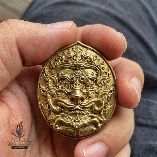 Authentic Thai Sacred Si Hu Ha Ta (Four Ears Five Eyes Indra Transformed Divine Monkey) - Large Bronze Coin Edition (Bandai Sawan Final Model) for Ultimate Wealth, Gold Attraction & Supreme Protection Thai Blessing Co By RURUECHA