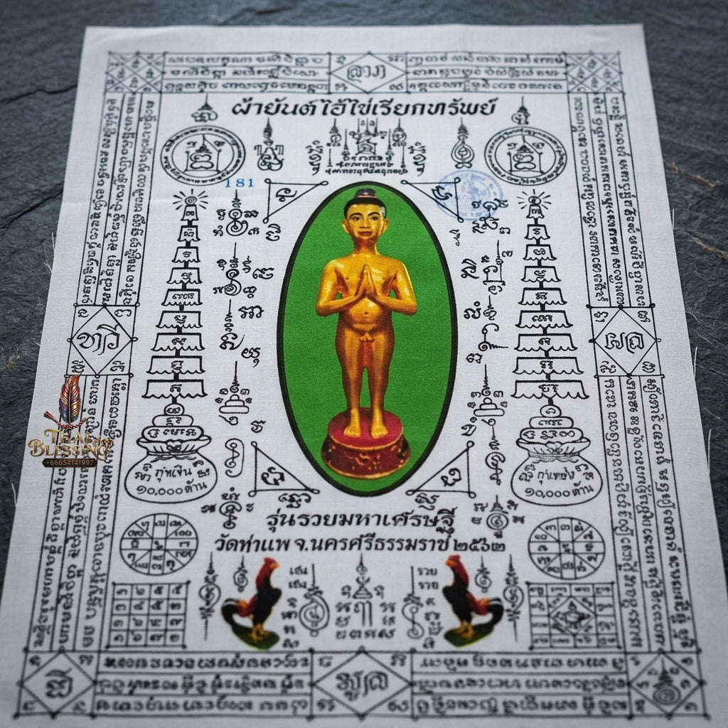 Authentic Thai Sacred Yantra Cloth "Ai Khai Wealth Attraction - Rich Millionaire Edition 2020" Thai Blessing Co By RURUECHA