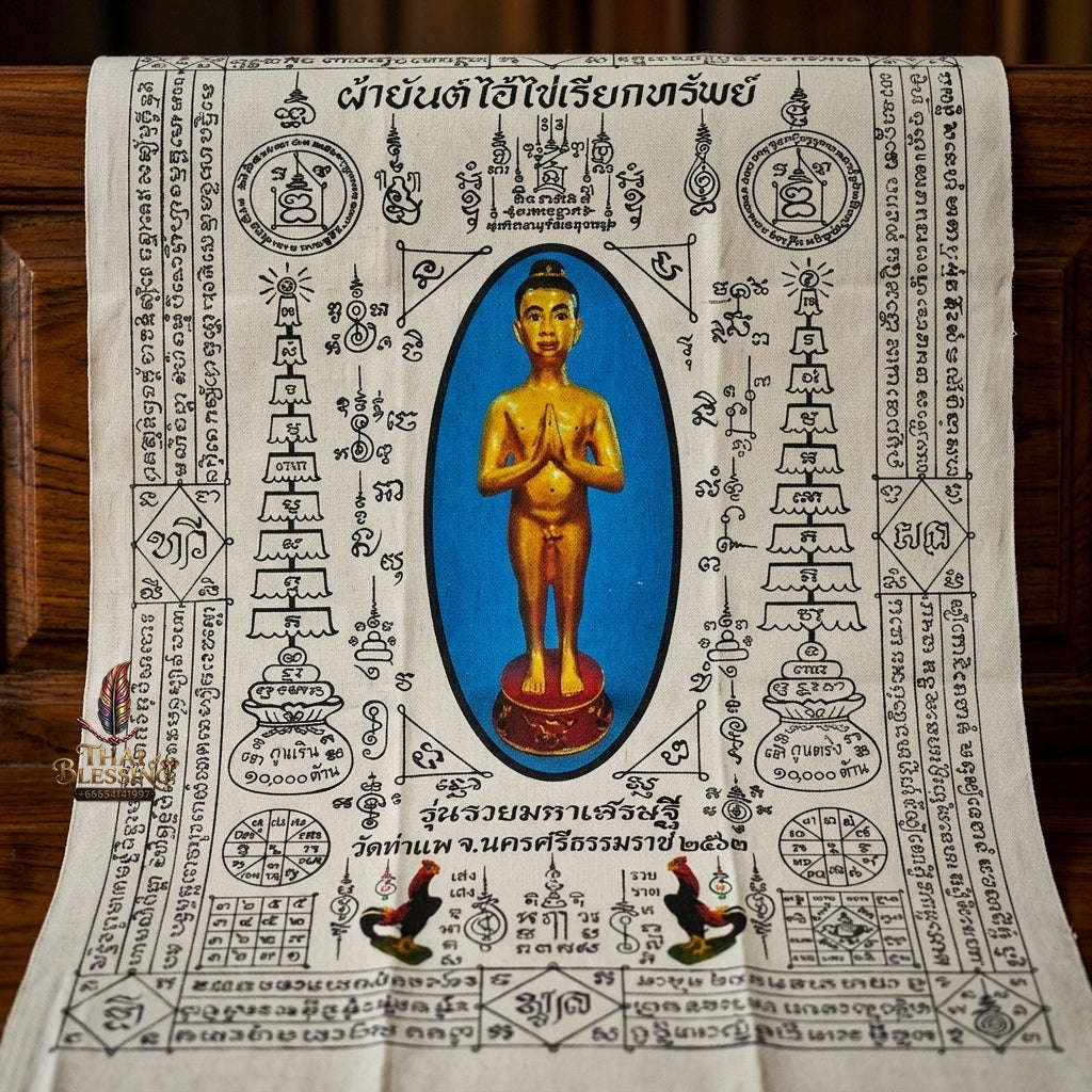 Authentic Thai Sacred Yantra Cloth "Ai Khai Wealth Attraction - Rich Millionaire Edition 2020" Thai Blessing Co By RURUECHA