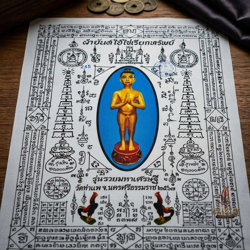 Authentic Thai Sacred Yantra Cloth "Ai Khai Wealth Attraction - Rich Millionaire Edition 2020" Thai Blessing Co By RURUECHA