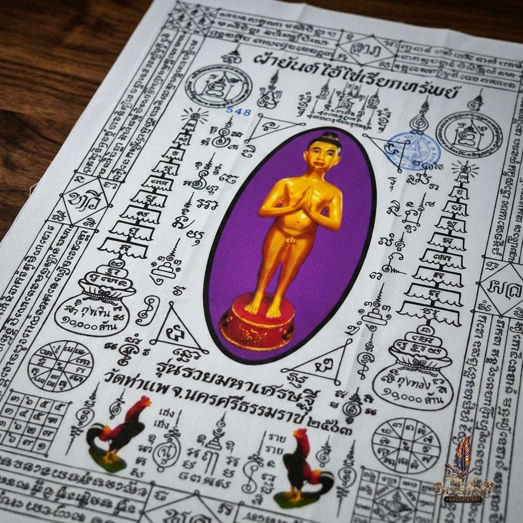 Authentic Thai Sacred Yantra Cloth "Ai Khai Wealth Attraction - Rich Millionaire Edition 2020" Thai Blessing Co By RURUECHA