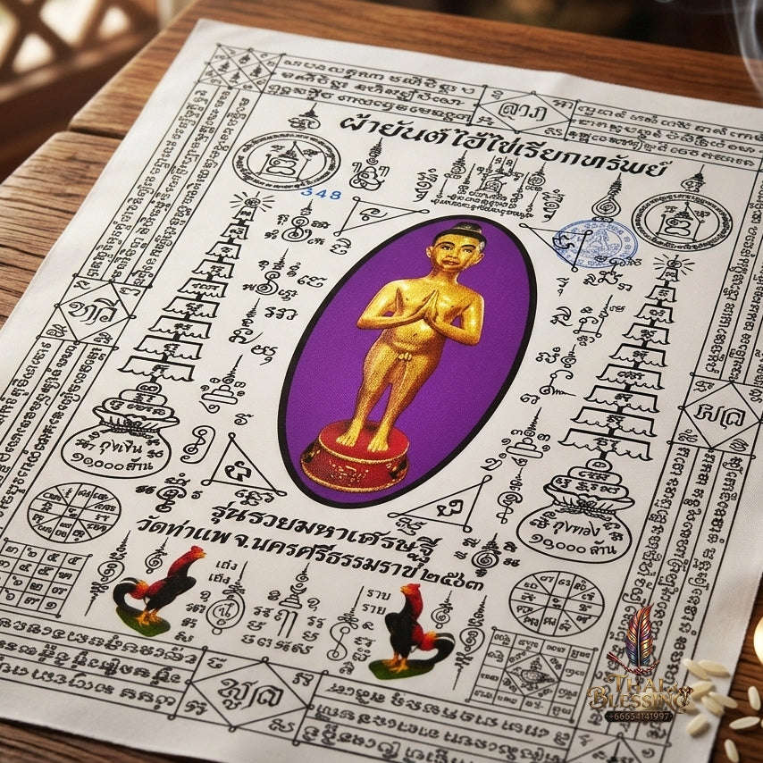 Authentic Thai Sacred Yantra Cloth "Ai Khai Wealth Attraction - Rich Millionaire Edition 2020" Thai Blessing Co By RURUECHA