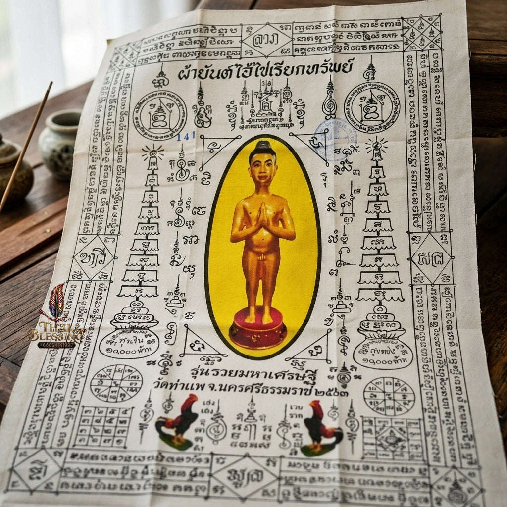 Authentic Thai Sacred Yantra Cloth "Ai Khai Wealth Attraction - Rich Millionaire Edition 2020" Thai Blessing Co By RURUECHA