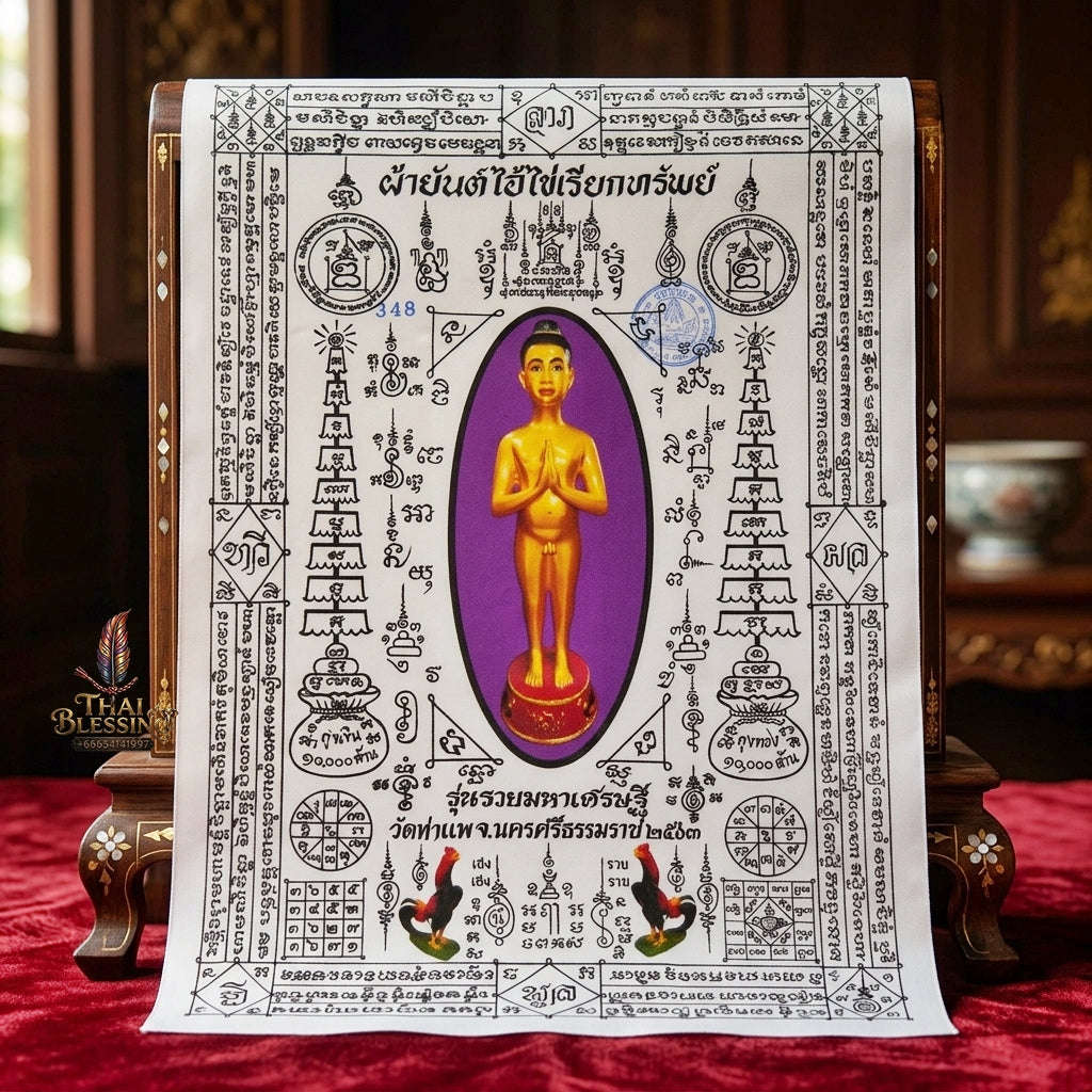 Authentic Thai Sacred Yantra Cloth "Ai Khai Wealth Attraction - Rich Millionaire Edition 2020" Thai Blessing Co By RURUECHA