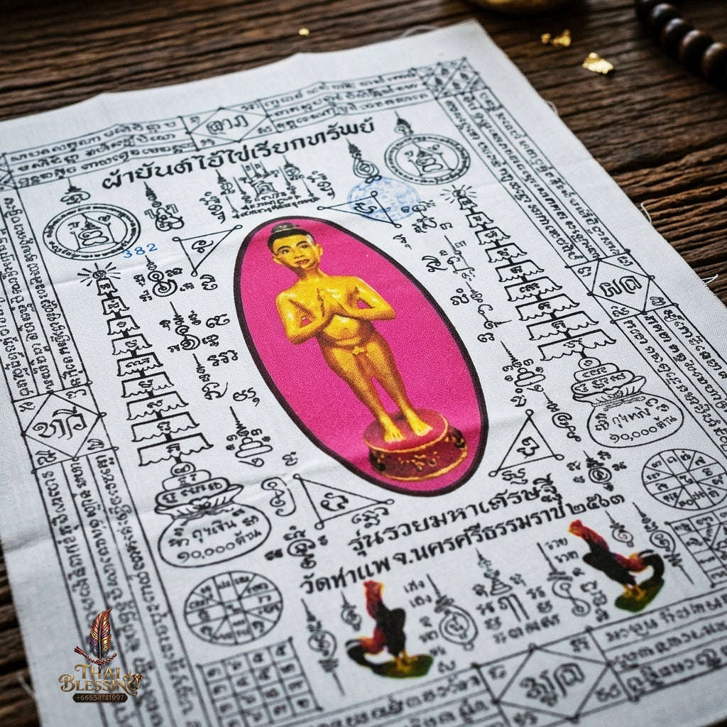 Authentic Thai Sacred Yantra Cloth "Ai Khai Wealth Attraction - Rich Millionaire Edition 2020" Thai Blessing Co By RURUECHA