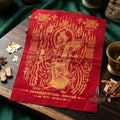 Authentic Thai Sacred Yantra Cloth "Grand Master Lersi Doen Dong - Supreme Protection & Universal Popularity Edition" (A4 Size) by Ruen Phra Phetchalukan Pichai Songkhram Thai Blessing Co By RURUECHA