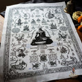 Authentic Thai Sacred Yantra Cloth "Luang Pho Tanjai - Instant Wish-Fulfilling & Universal Blessing Edition" (Large 22 x 30 Inches) Thai Blessing Co By RURUECHA