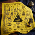 Authentic Thai Sacred Yantra Cloth "Luang Pho Tanjai - Instant Wish-Fulfilling & Universal Blessing Edition" (Large 22 x 30 Inches) Thai Blessing Co By RURUECHA