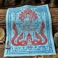 Authentic Thai Sacred Yantra Cloth "Luang Pho Yai - 9 Naga Wealth Treasure Edition 2021" (30 x 40 cm) Thai Blessing Co By RURUECHA