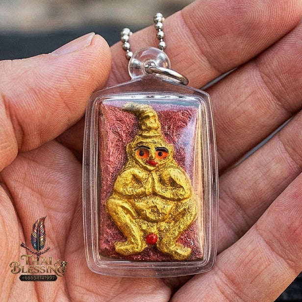 Authentic Thai Seduction Amulet "Pho Ngang Ayothaya" - Ghost Ash & Na Ok Taek Powder with Embedded Ngang & Takrut Thai Blessing Co By RURUECHA