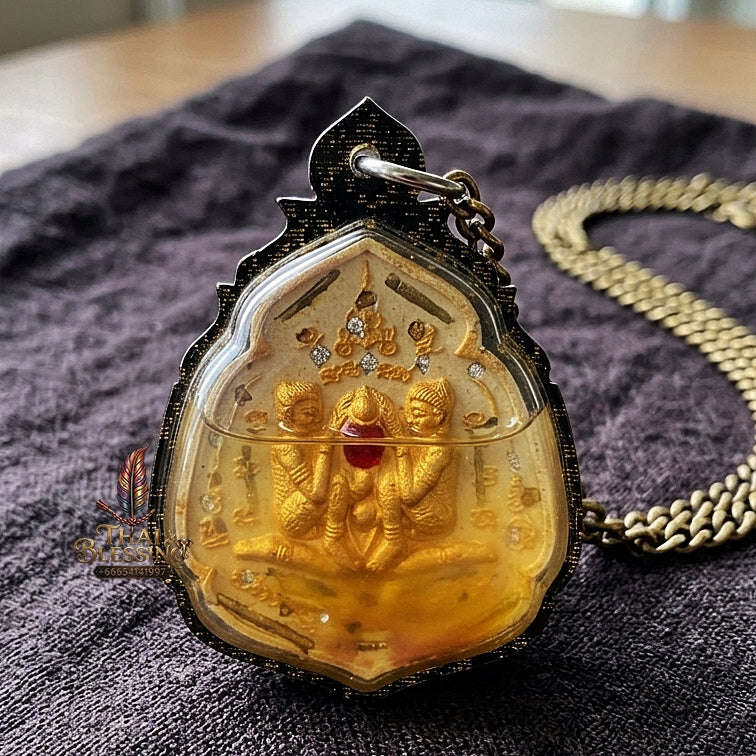 Authentic Thai Seduction Amulet "Yoni Naree Mee Chai BE 2569" - Patamang Lokiya Powder Immersed in 108 Charm Herb Oil with Dual Takrut, Ngang & In Koo Thai Blessing Co By RURUECHA