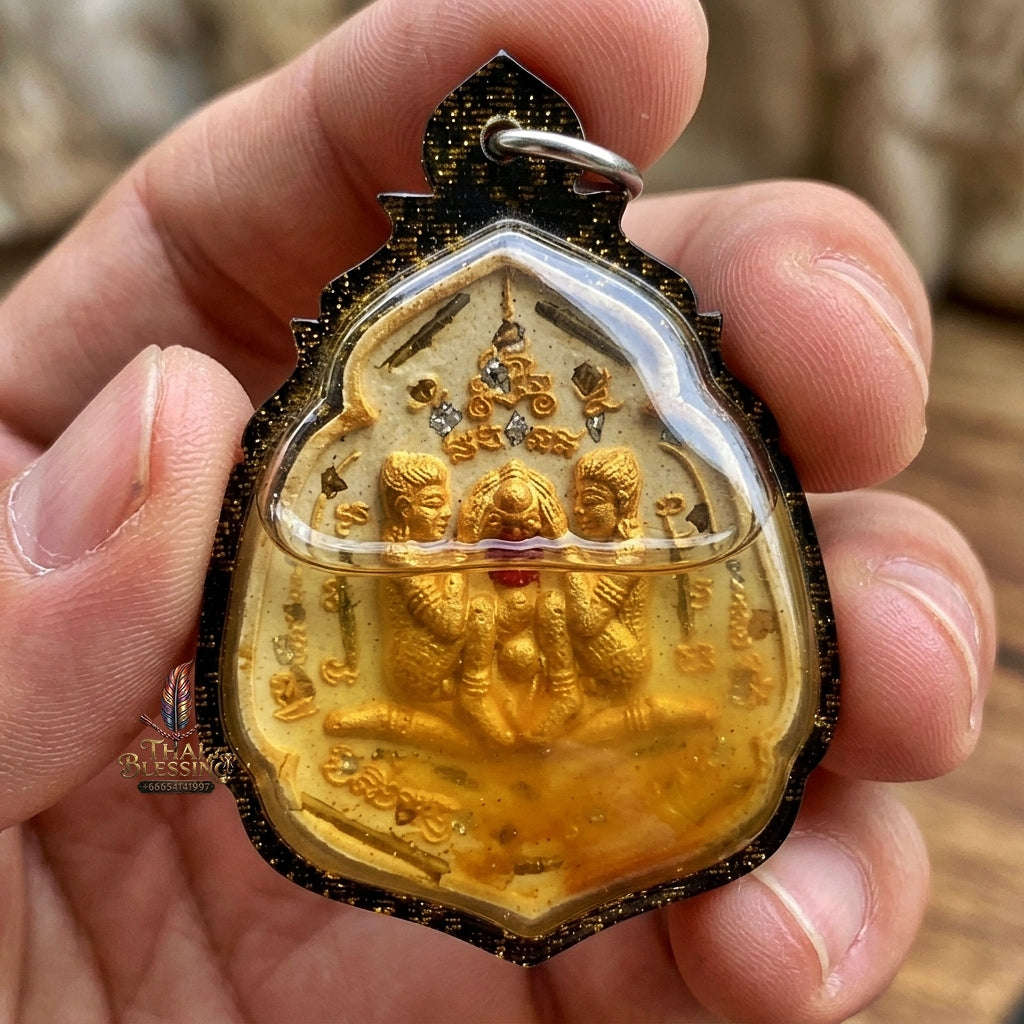 Authentic Thai Seduction Amulet "Yoni Naree Mee Chai BE 2569" - Patamang Lokiya Powder Immersed in 108 Charm Herb Oil with Dual Takrut, Ngang & In Koo Thai Blessing Co By RURUECHA