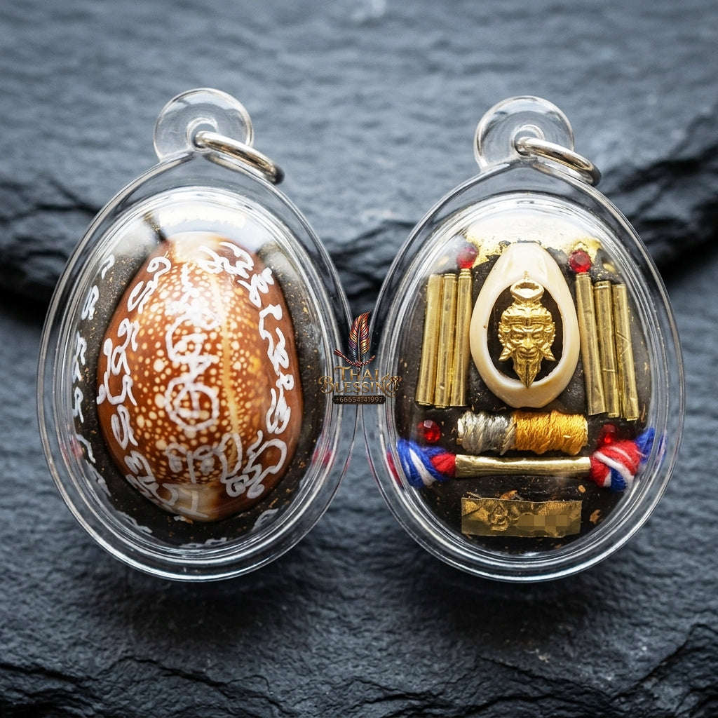 Authentic Thai Sorcery Amulet "Bia Gae Pho Kae - Chok Dee Mai Mee Jon" - Supreme Wealth Attraction, Black Magic Protection & Karma Reversal Thai Blessing Co By RURUECHA