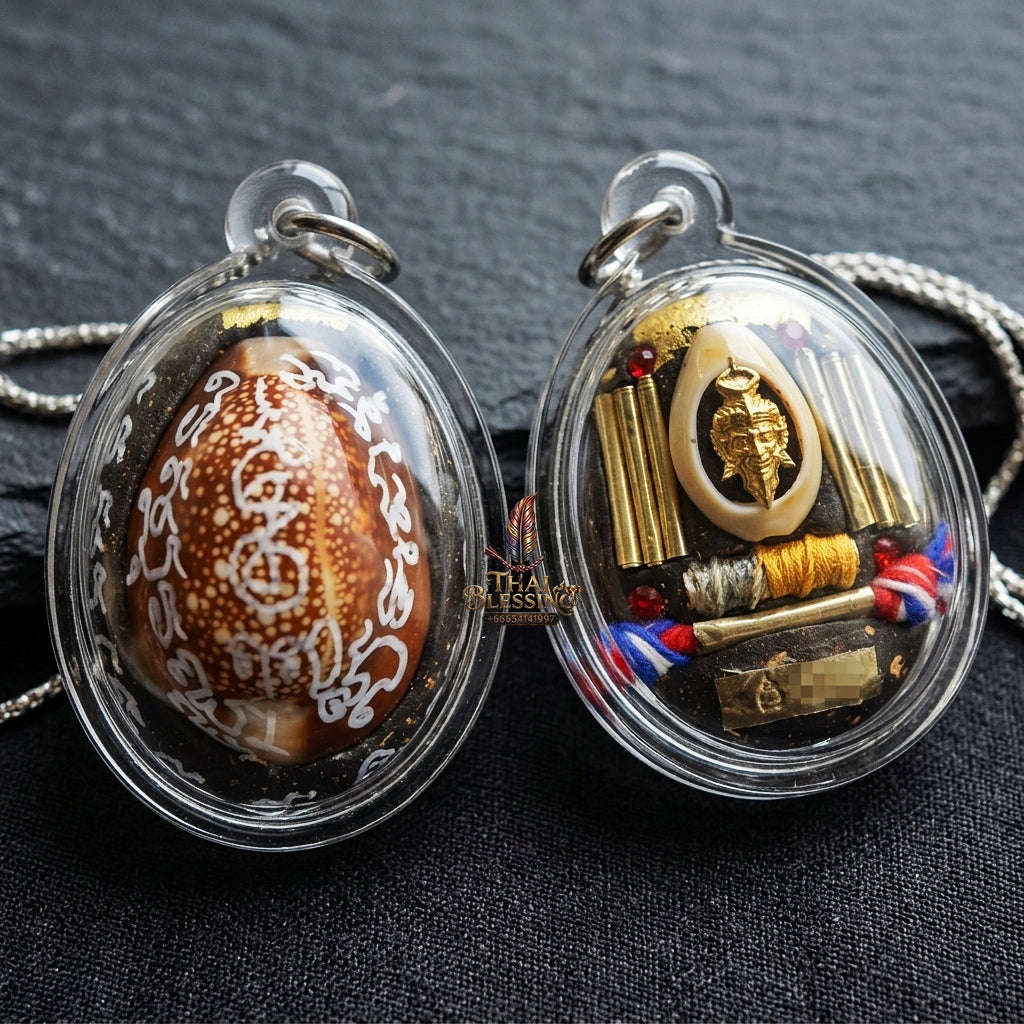 Authentic Thai Sorcery Amulet "Bia Gae Pho Kae - Chok Dee Mai Mee Jon" - Supreme Wealth Attraction, Black Magic Protection & Karma Reversal Thai Blessing Co By RURUECHA