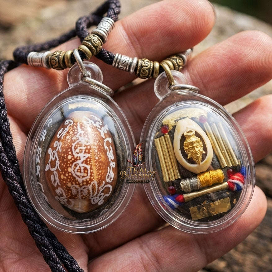 Authentic Thai Sorcery Amulet "Bia Gae Pho Kae - Chok Dee Mai Mee Jon" - Supreme Wealth Attraction, Black Magic Protection & Karma Reversal Thai Blessing Co By RURUECHA