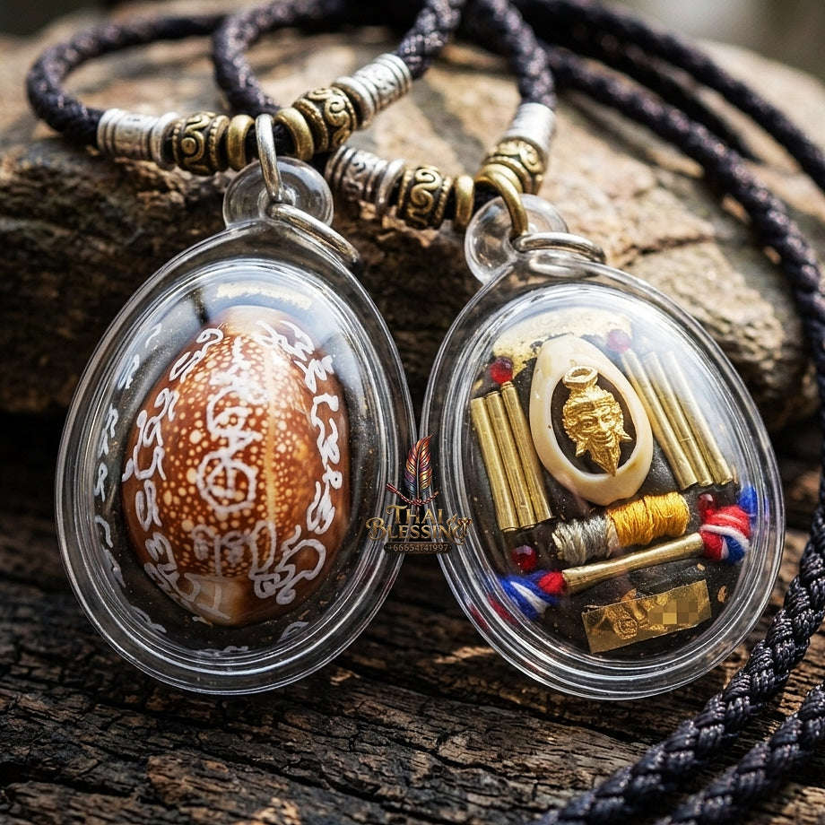 Authentic Thai Sorcery Amulet "Bia Gae Pho Kae - Chok Dee Mai Mee Jon" - Supreme Wealth Attraction, Black Magic Protection & Karma Reversal Thai Blessing Co By RURUECHA