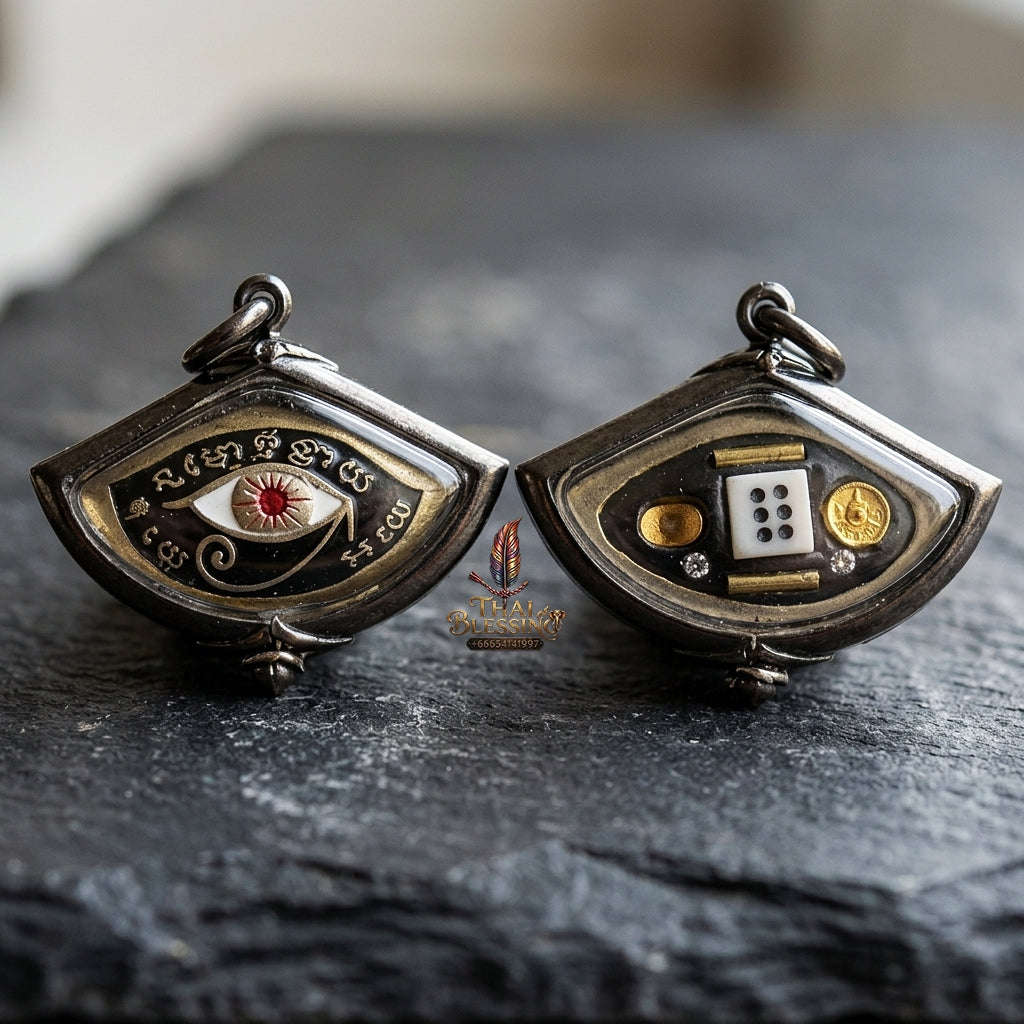Authentic Thai Sorcery Amulet "Duang Ta Thip Maha Wet - Divine Mystic Eye" - Supreme Clairvoyance, Gambler Luck, Wealth Attraction & Business Foresight