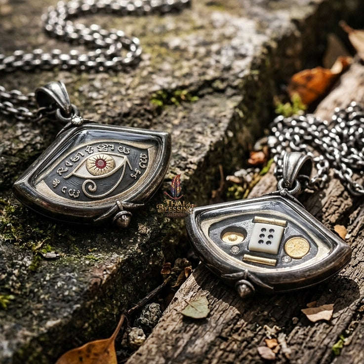 Authentic Thai Sorcery Amulet "Duang Ta Thip Maha Wet - Divine Mystic Eye" - Supreme Clairvoyance, Gambler Luck, Wealth Attraction & Business Foresight