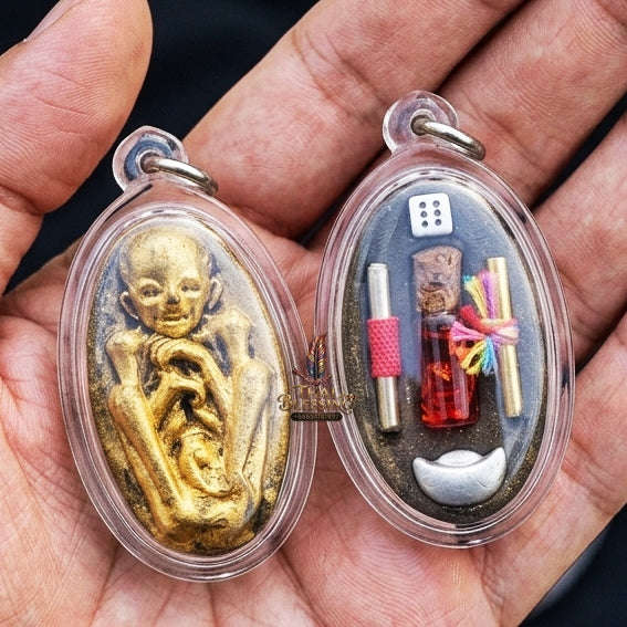 Authentic Thai Sorcery Amulet "Look Krok Phrai Phoon Sub - Wealth Spirit Child" - Extreme Gambler Luck, Customer Mind Magnet & Business Prosperity