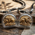 Authentic Thai Wealth Amulet "Moo Setthee BE 2562" - Sacred Sacred Chanuan Metal Boar Talisman Thai Blessing Co By RURUECHA