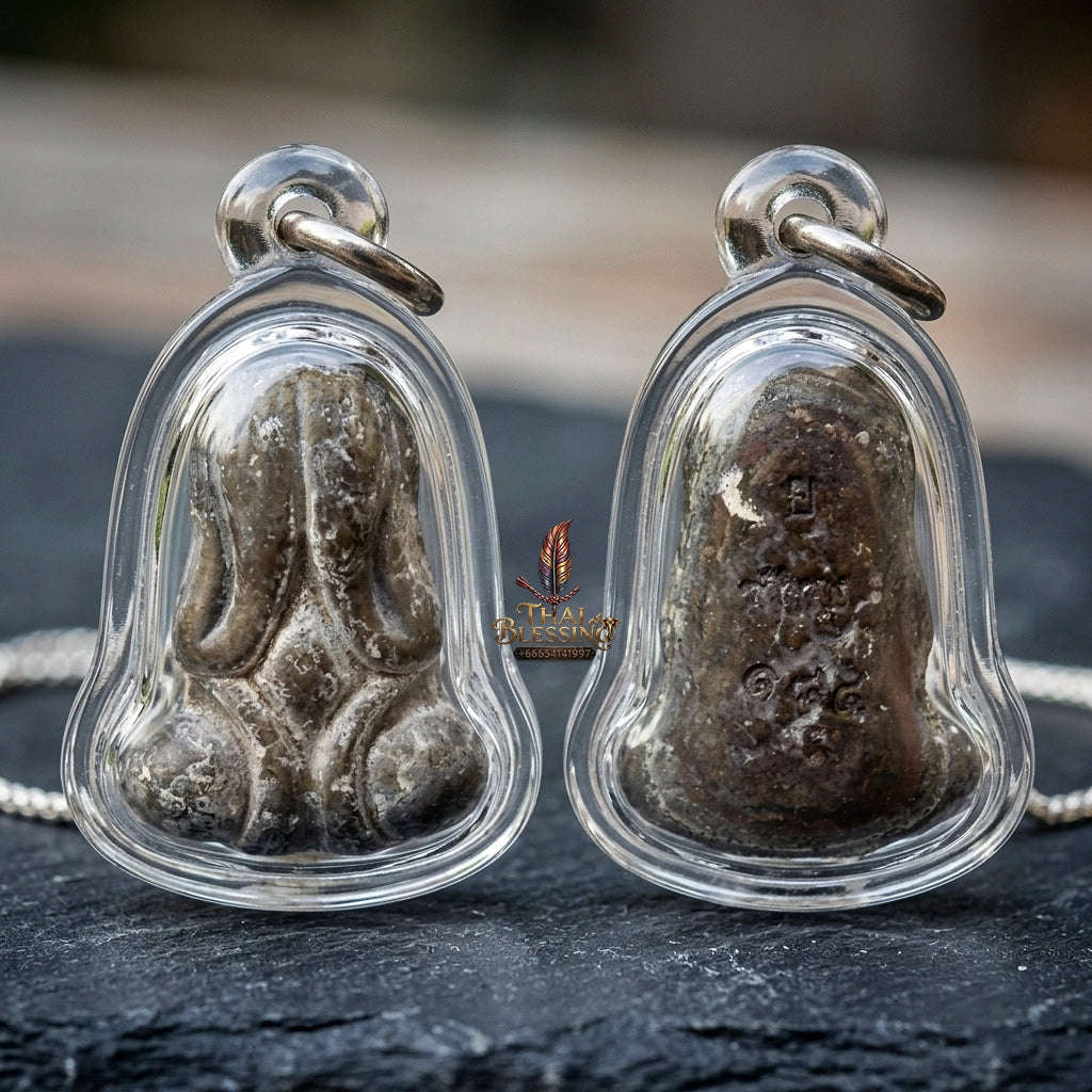 Authentic Thai Wealth Amulet "Phra Pidta Phokasap BE 2564" - Sacred Lead Alloy Wealth & Protection Talisman